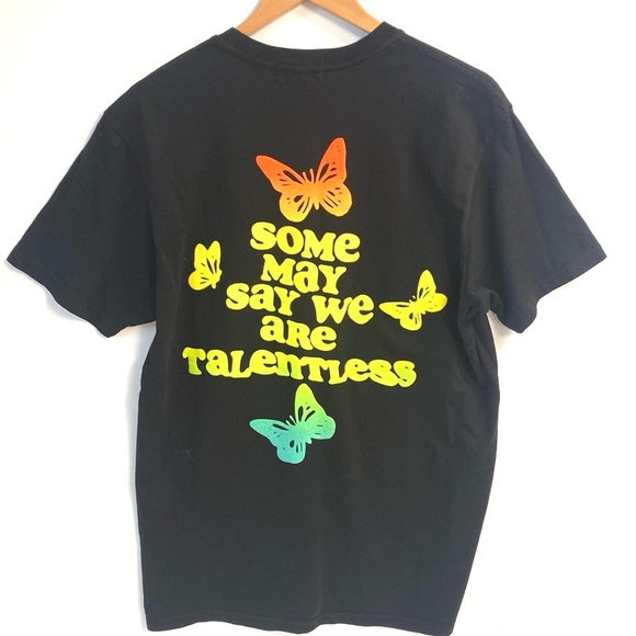 (A11) NEW TALENTLESS Black tee with Butterfly, Size Large, Unisex, NWOT - Picture 5 of 7